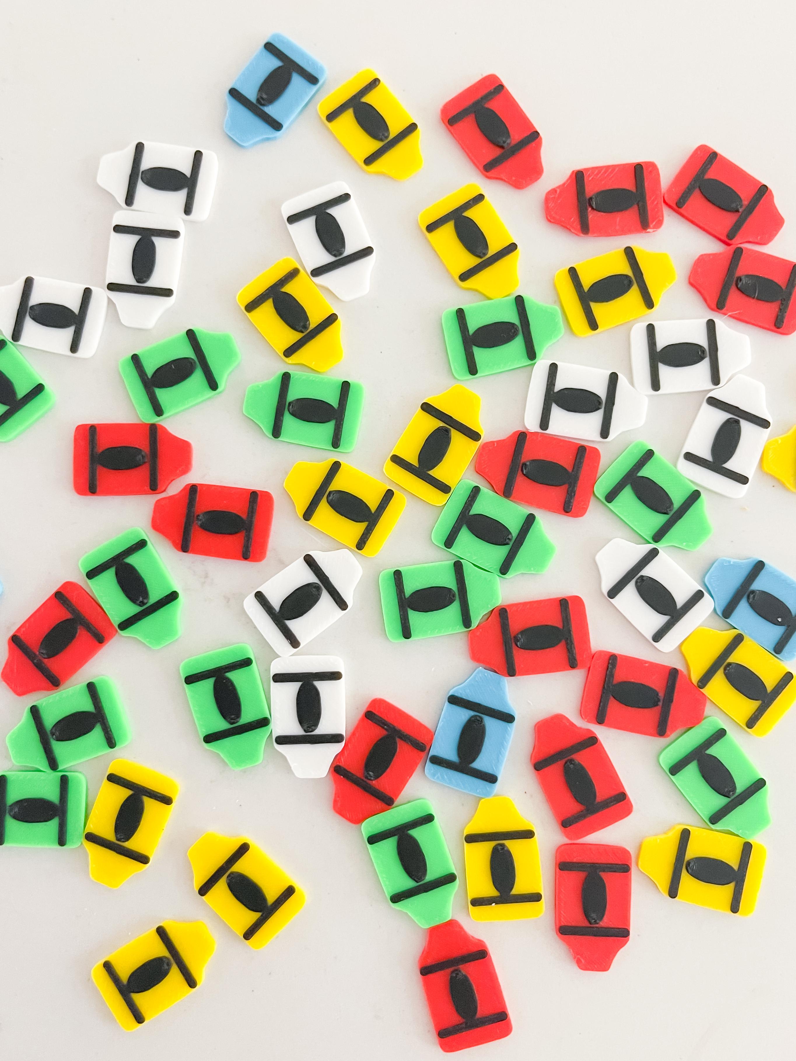 3D Printed Crayon Earrings STL File | Perfect for Teachers and Art Enthusiasts 3d model