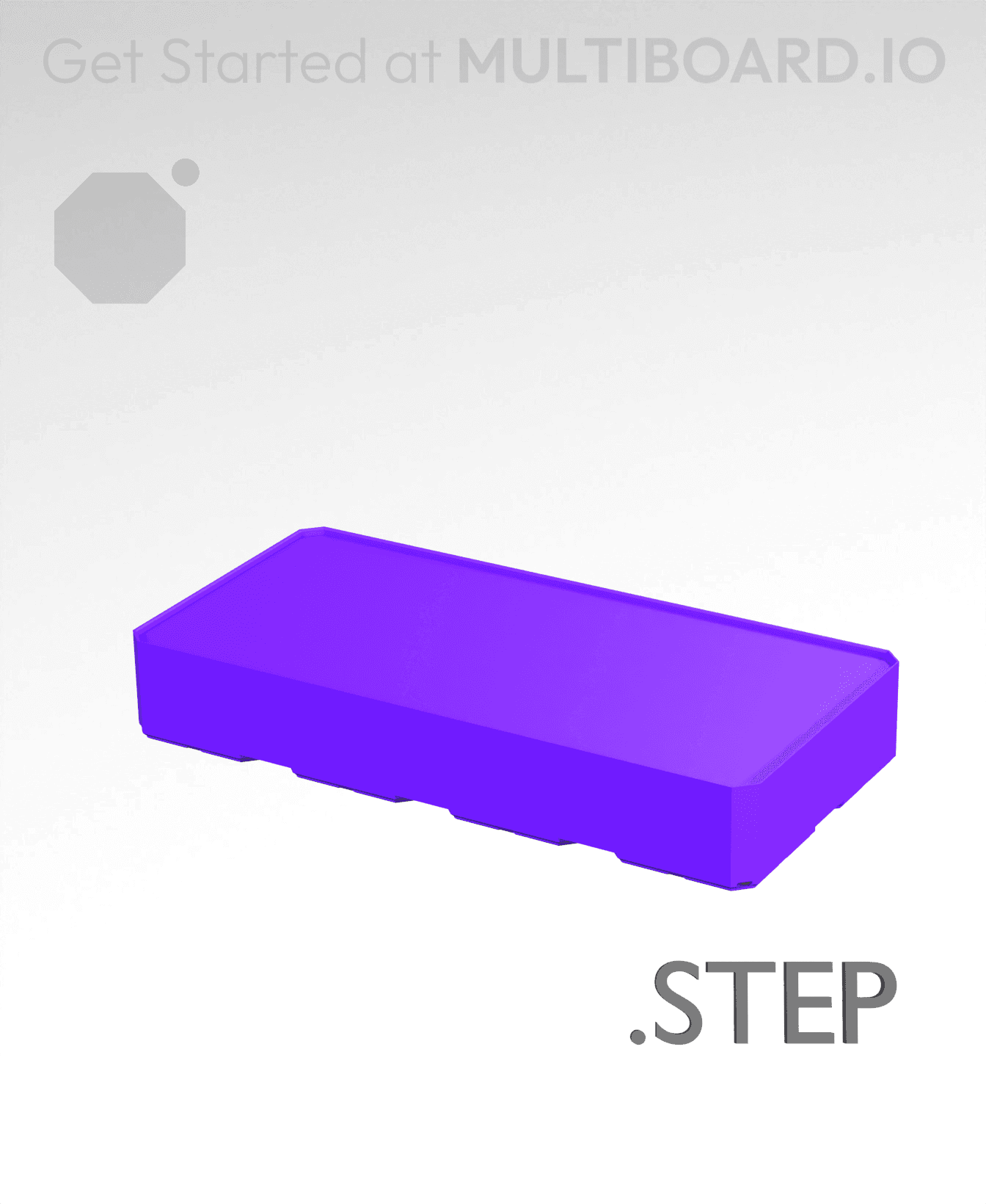 4x2x0·75 - Multibin Insert - STEP Remixing File 3d model