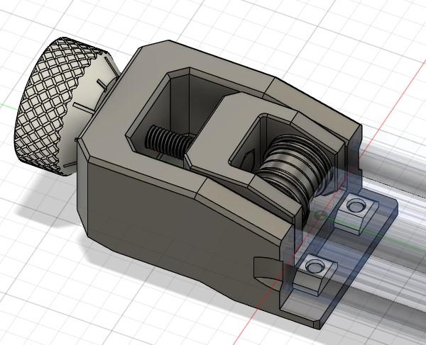 Ender 2 Pro Y axis belt tensioner for extended travel 3d model