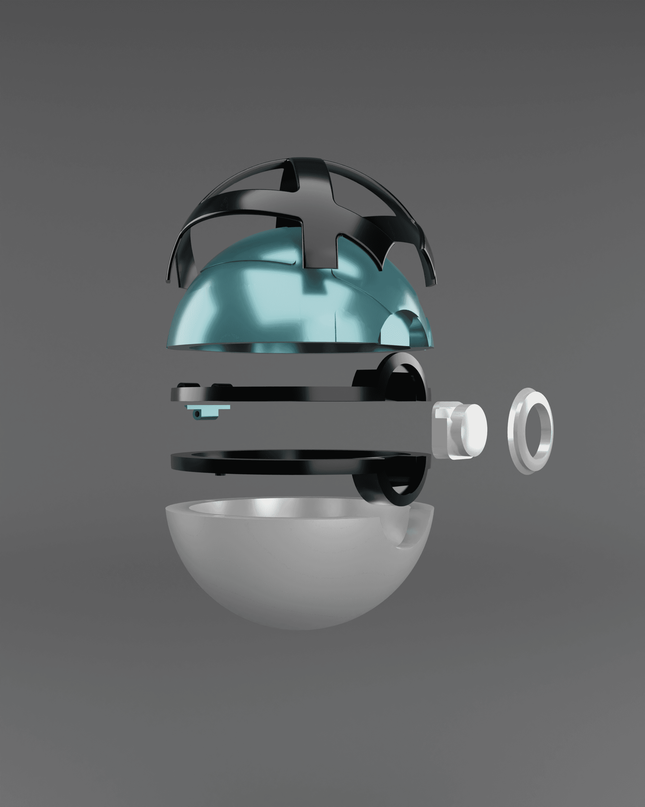 Net Ball Opening Pokeball - Fan Art 3d model