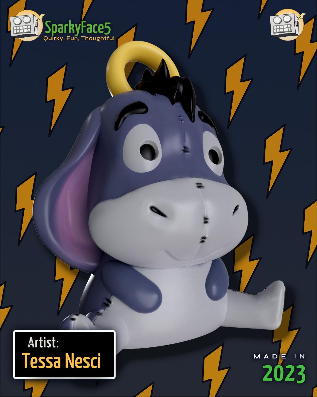 Eeyore Ornament - Support Free 3d model