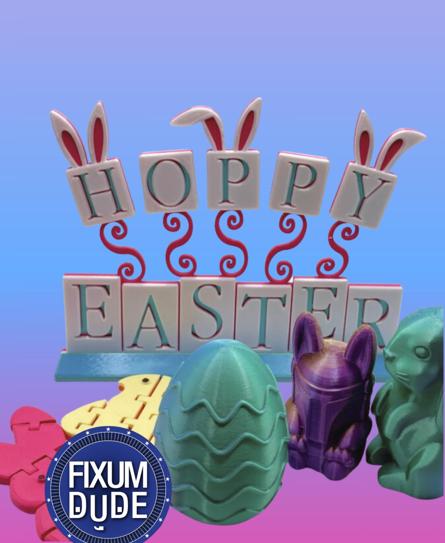 Hoppy Easter Tabletop Decoration 3d model