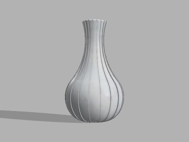 Bulbous Flower Vase 3d model