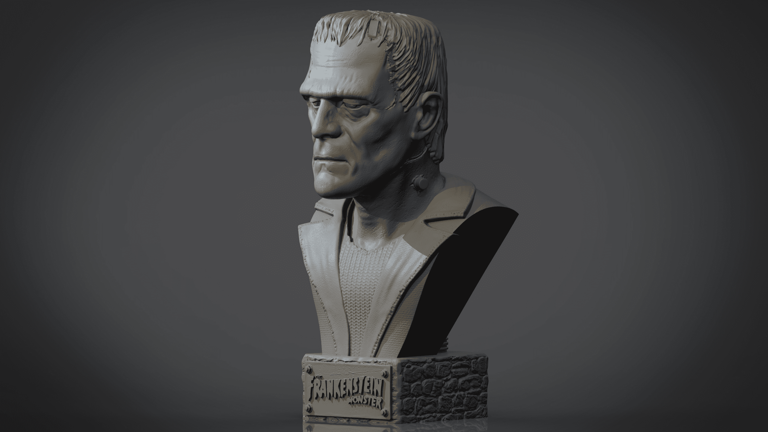 Frankenstein Monster Bust (Pre-Supported) 3d model