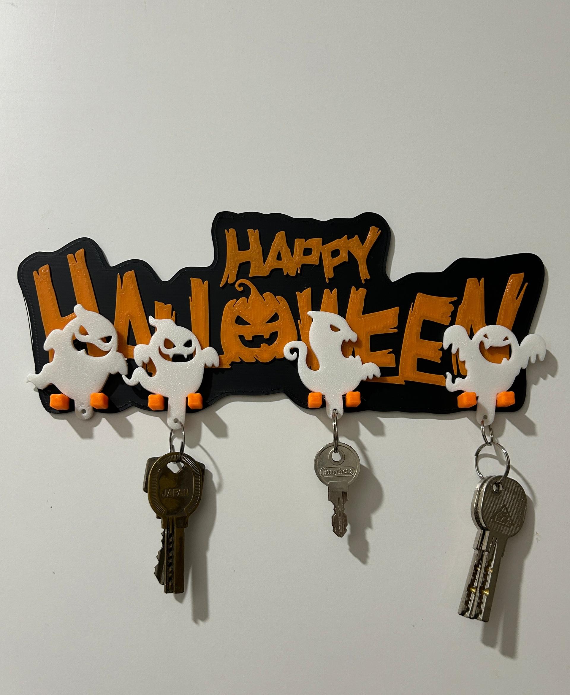 HAPPY HALLOWEEN KEY HOLDER WALL 3d model