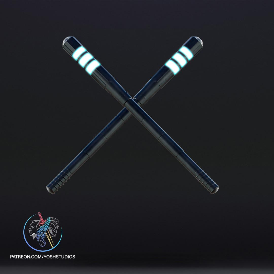 Nightwing Escrima Sticks 3D Printer File STL 3d model