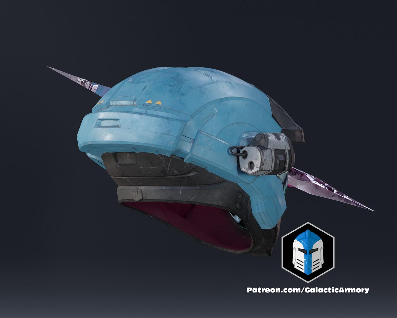 Halo Reach Air Assault - Kat Helmet - 3D Print Files 3d model