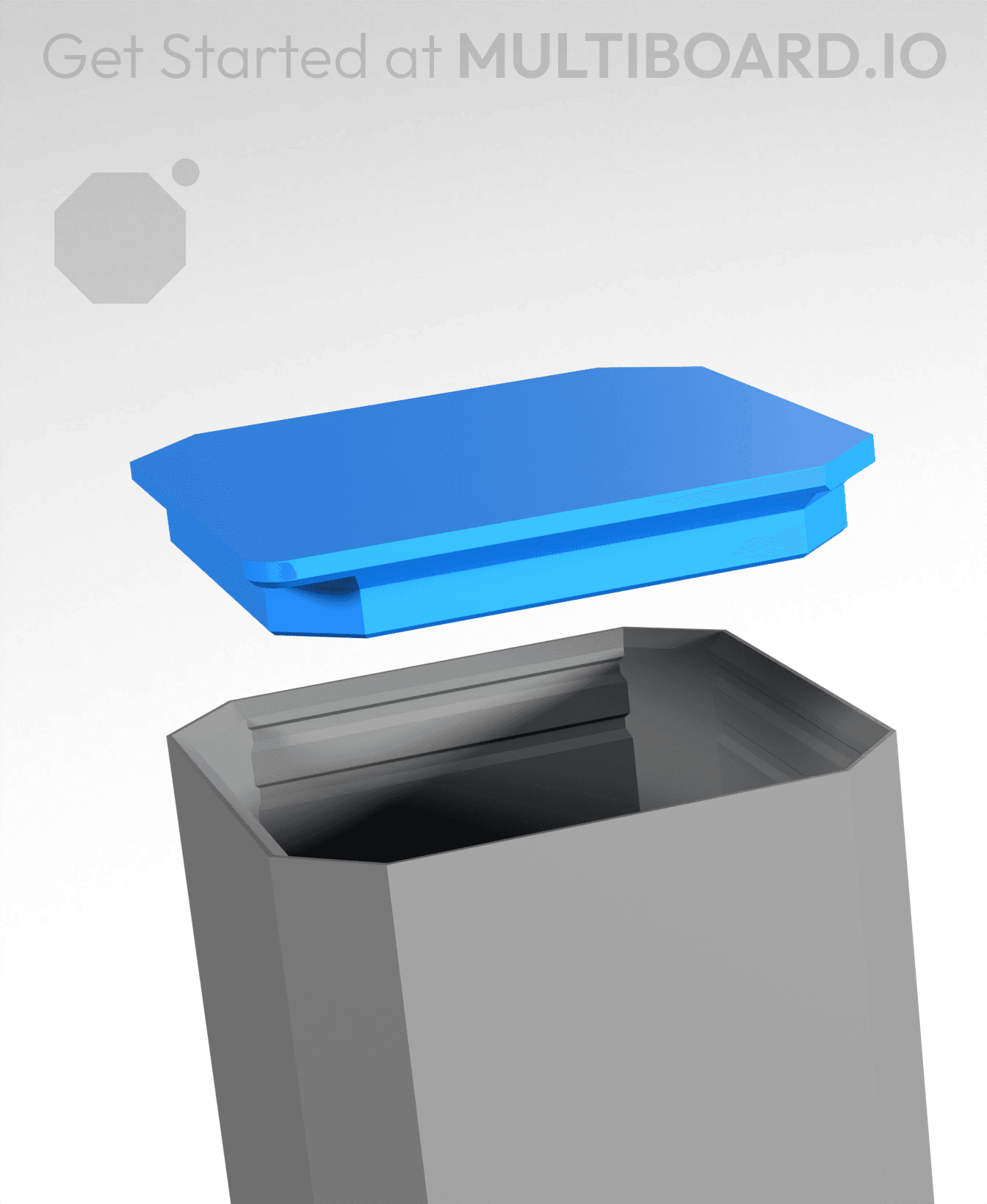 1x1 Drop In Tab Lid 3d model