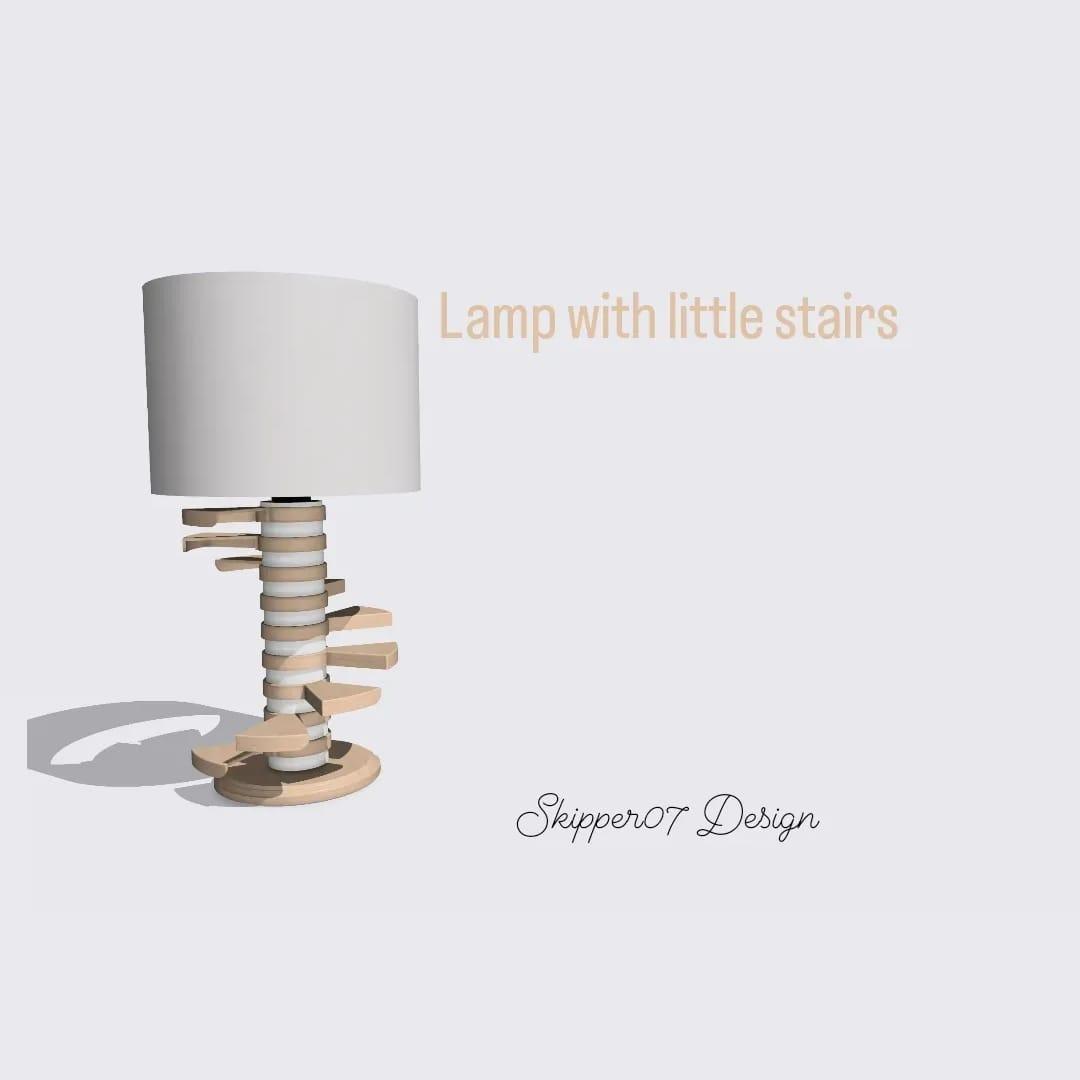 Lamp With little stairs 3d model