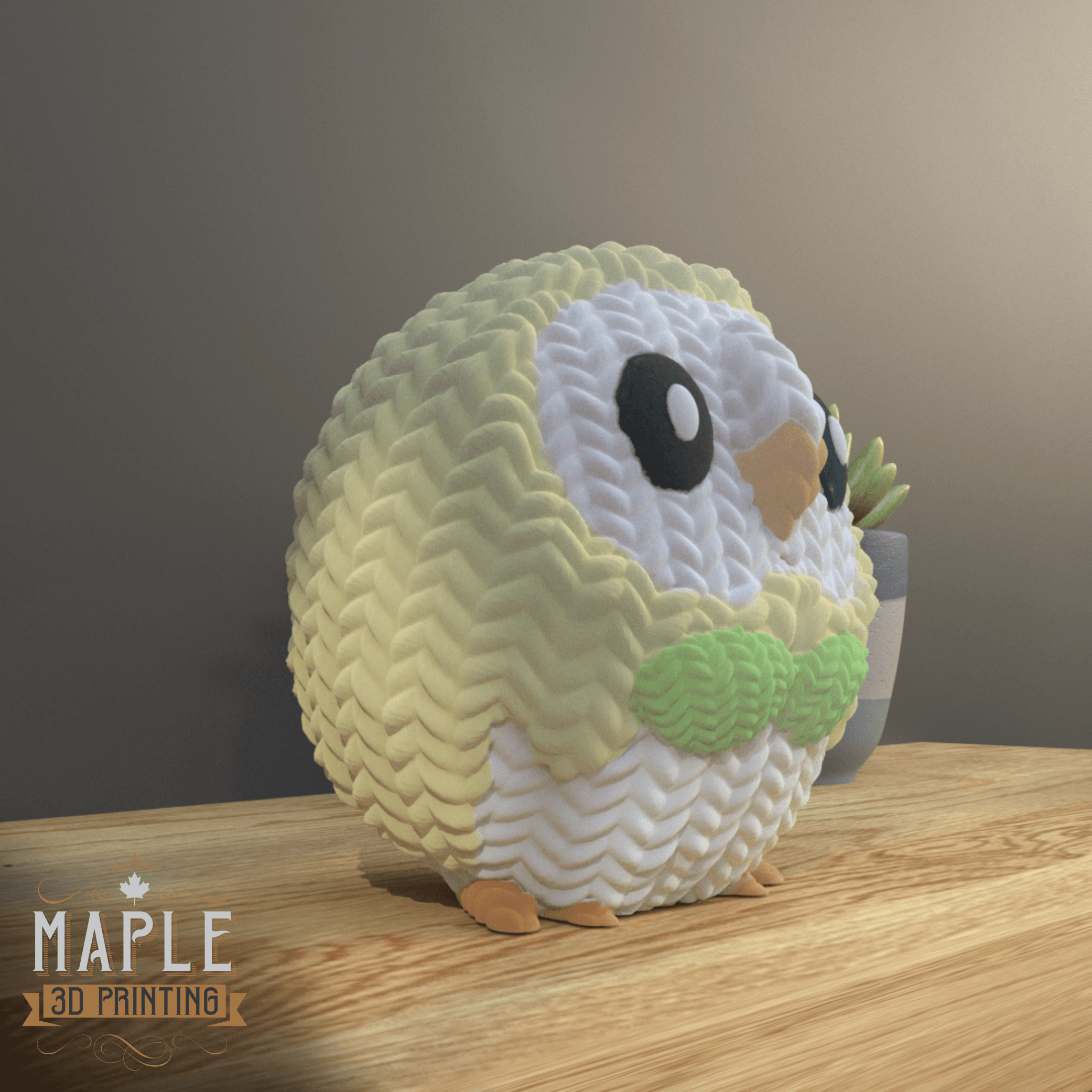 Knit Rowlet - Support Free - Pokemon 3d model