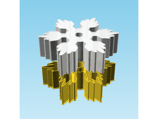 Shuriken 006E, nestable box (v2) 3d model