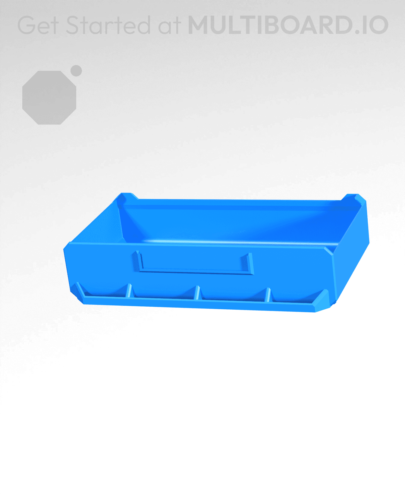 4x1x2-Deep - Multibin Simple Drawer 3d model