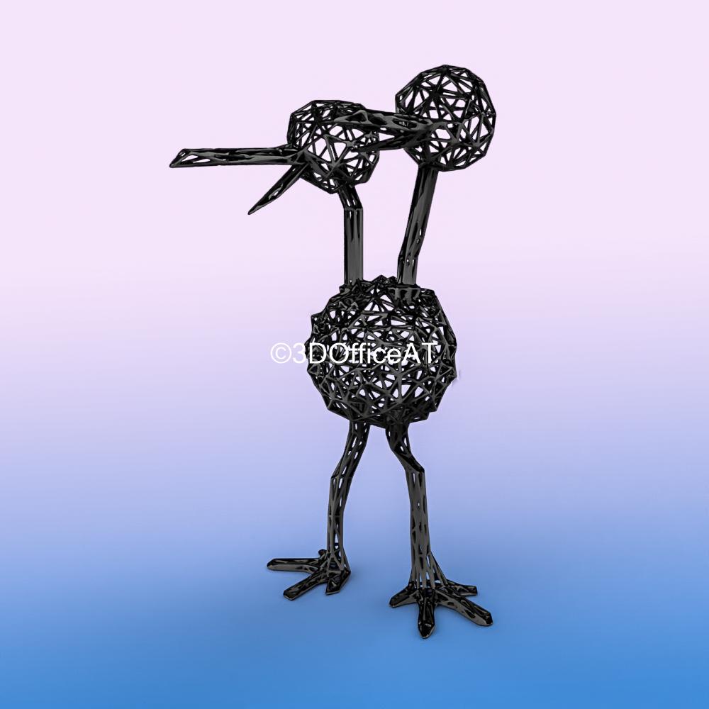 #084 Doduo Pokemon Wiremon Figure 3d model