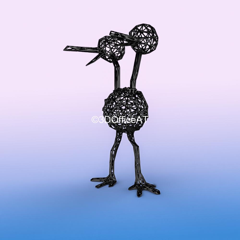 #084 Doduo Pokemon Wiremon Figure 3d model