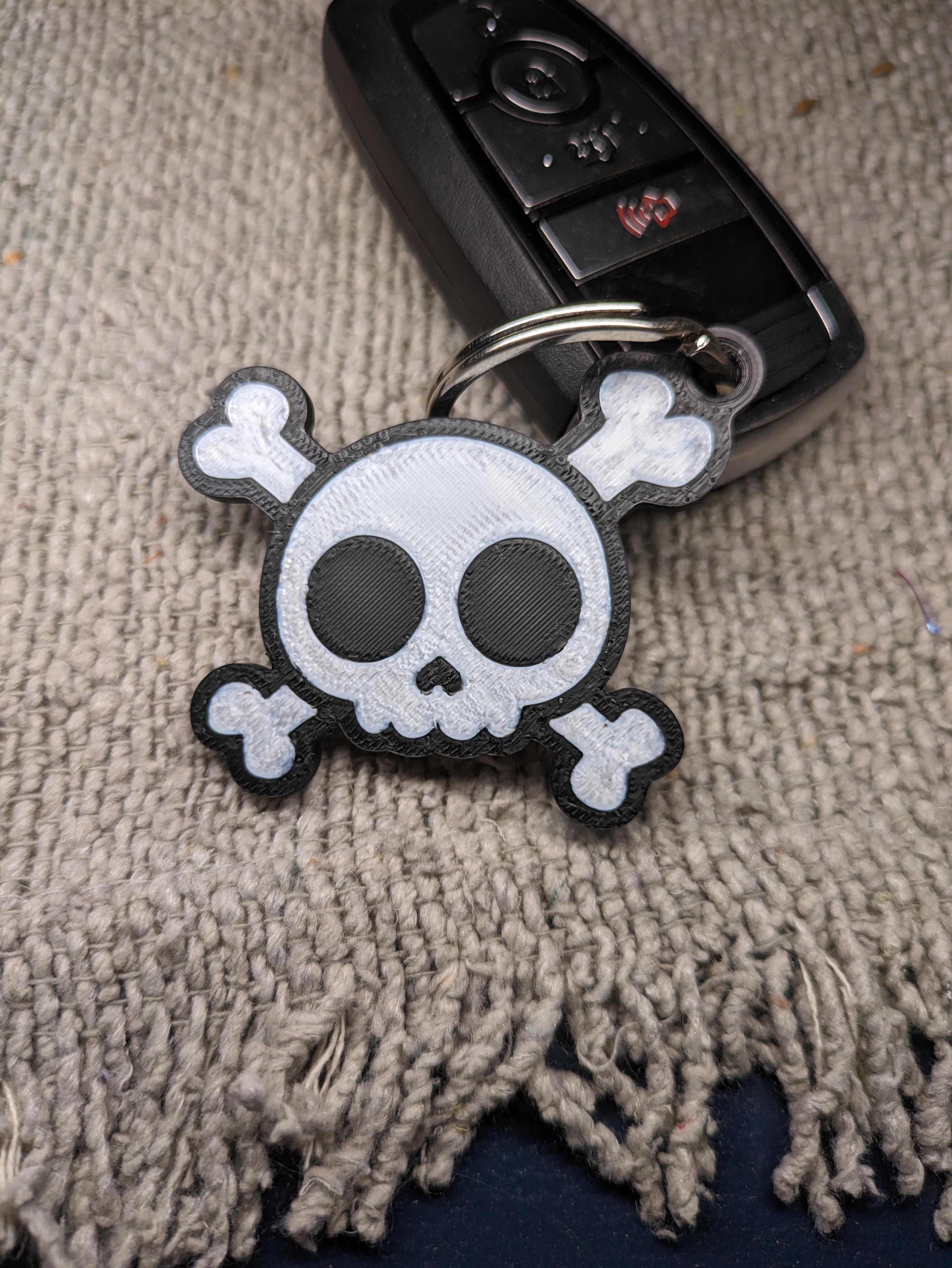 Cross Bones Keychain 3d model