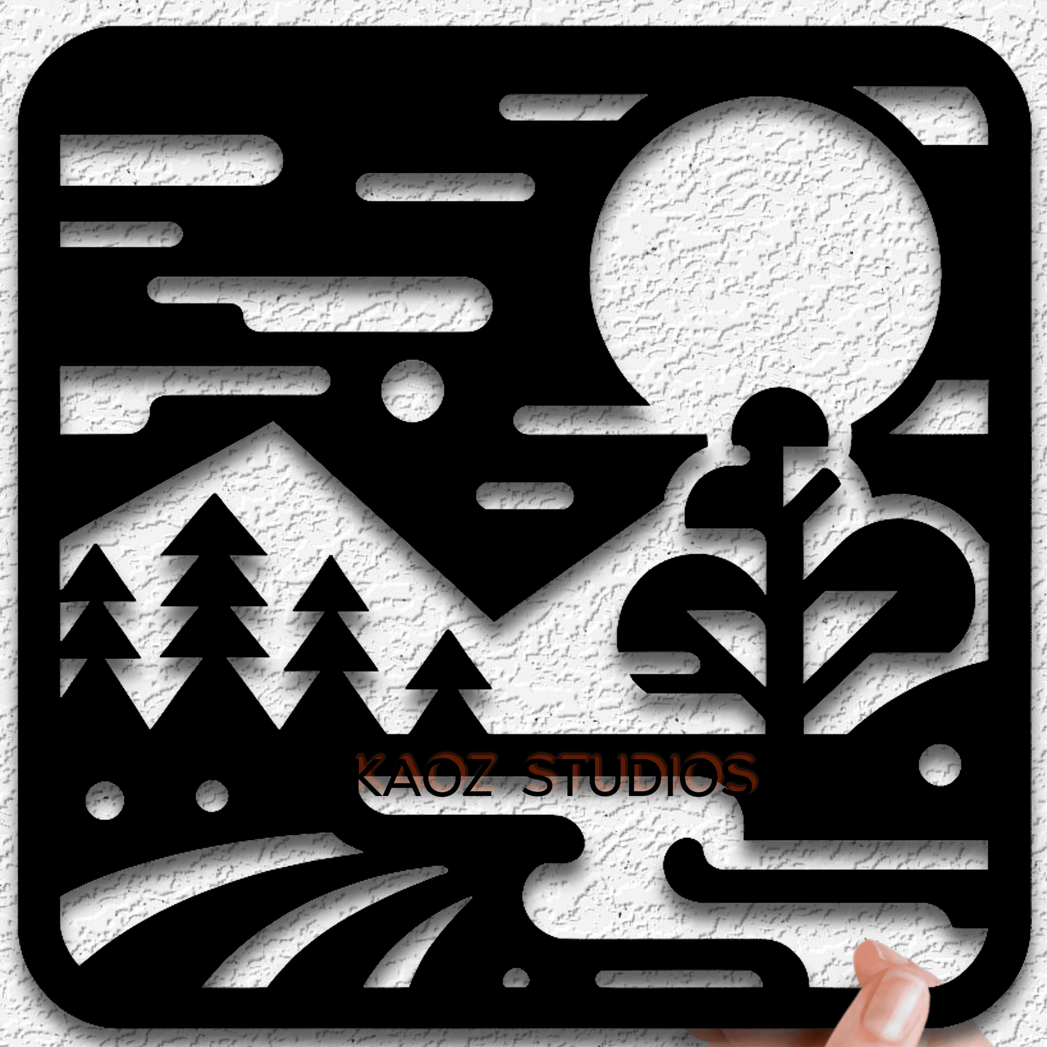 abstract minimalist scene wall art alien planet wall decor scenery decoration 3d model