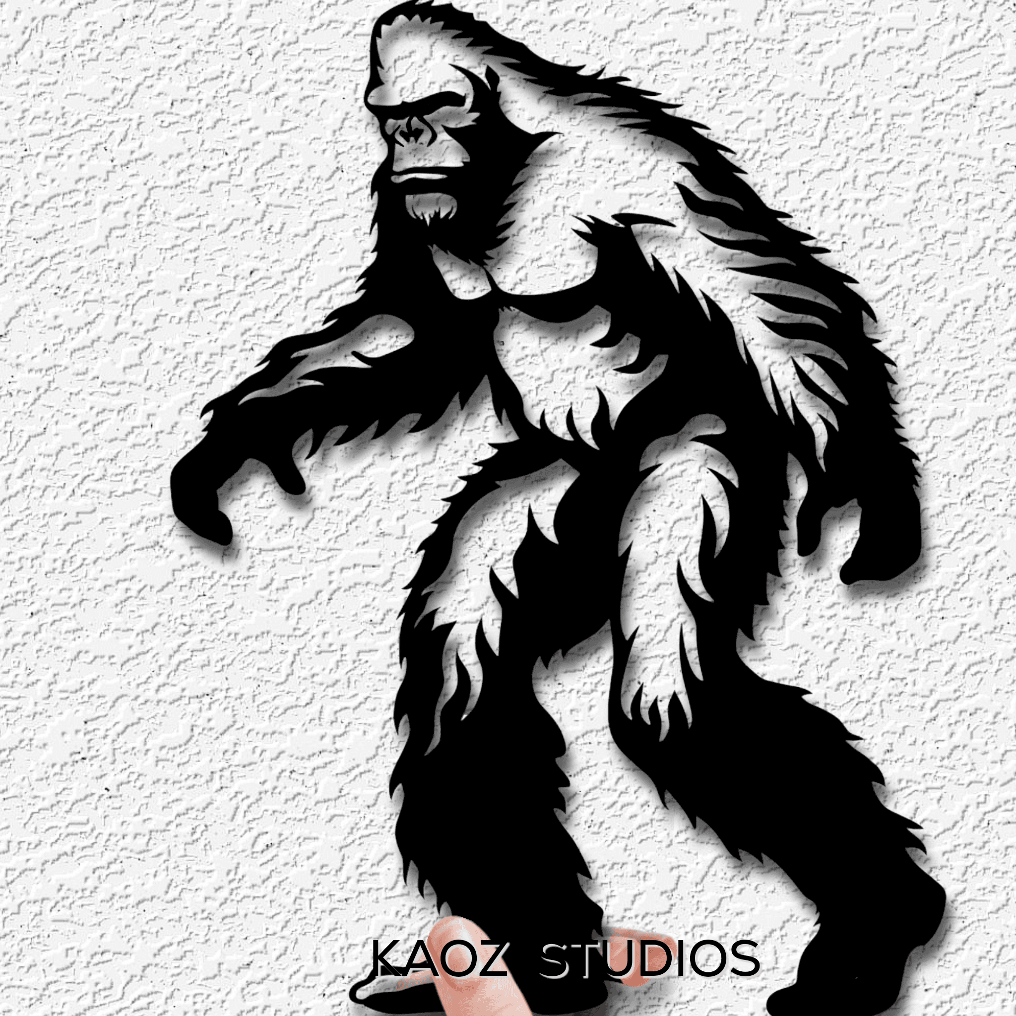 bigfoot wall art Sasquatch wall decor yeti decoration 3d model