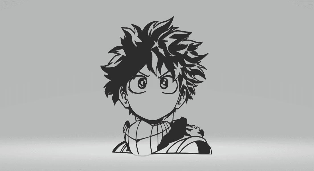 Deku- Anime Boku no Hero 2D.3mf 3d model