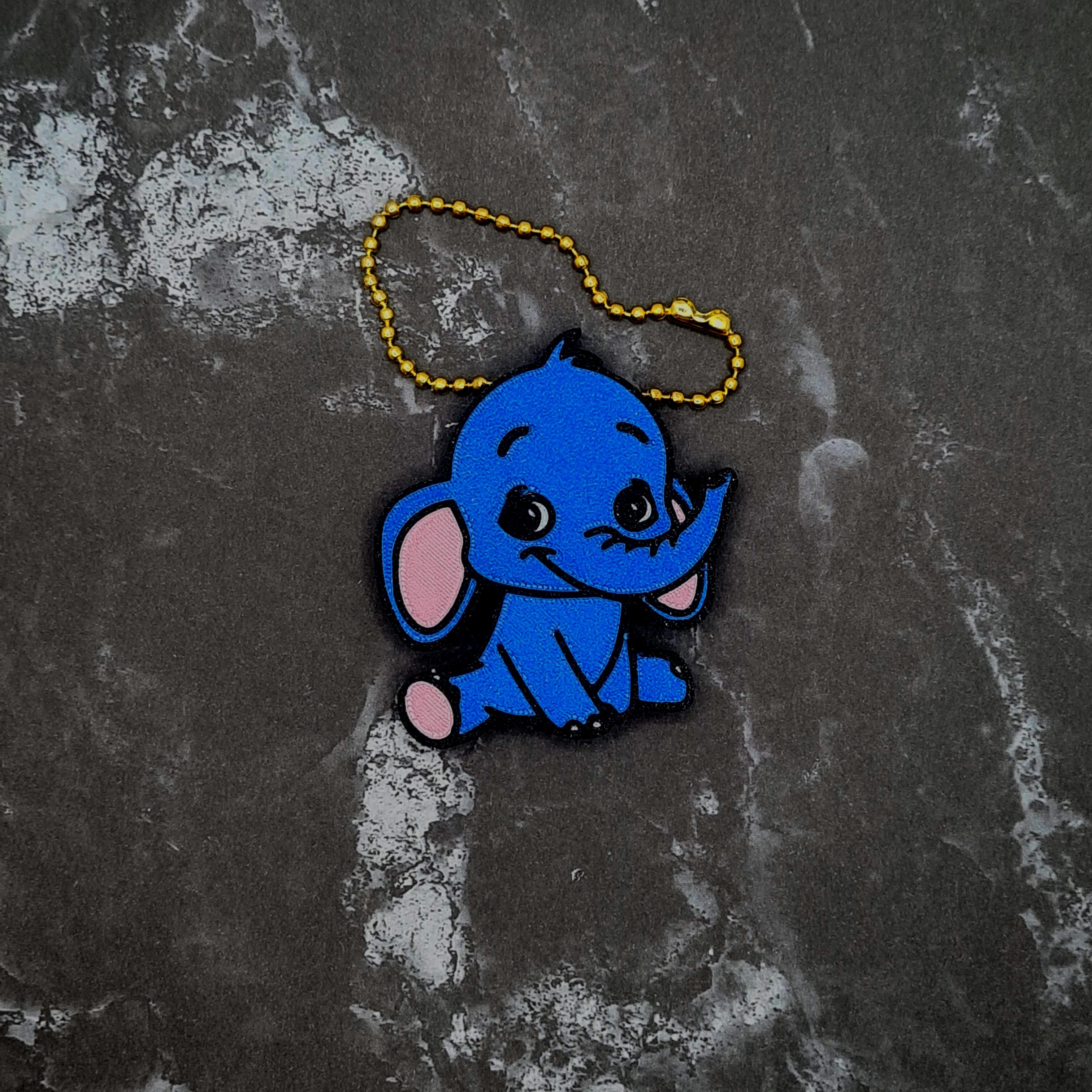 Baby Elephant Keychain 3d model