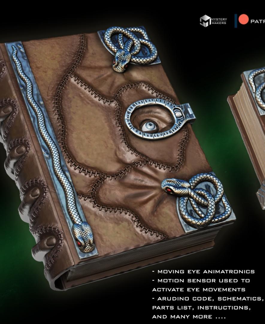 Hocus Pocus spellbook with moveable eye 3d model