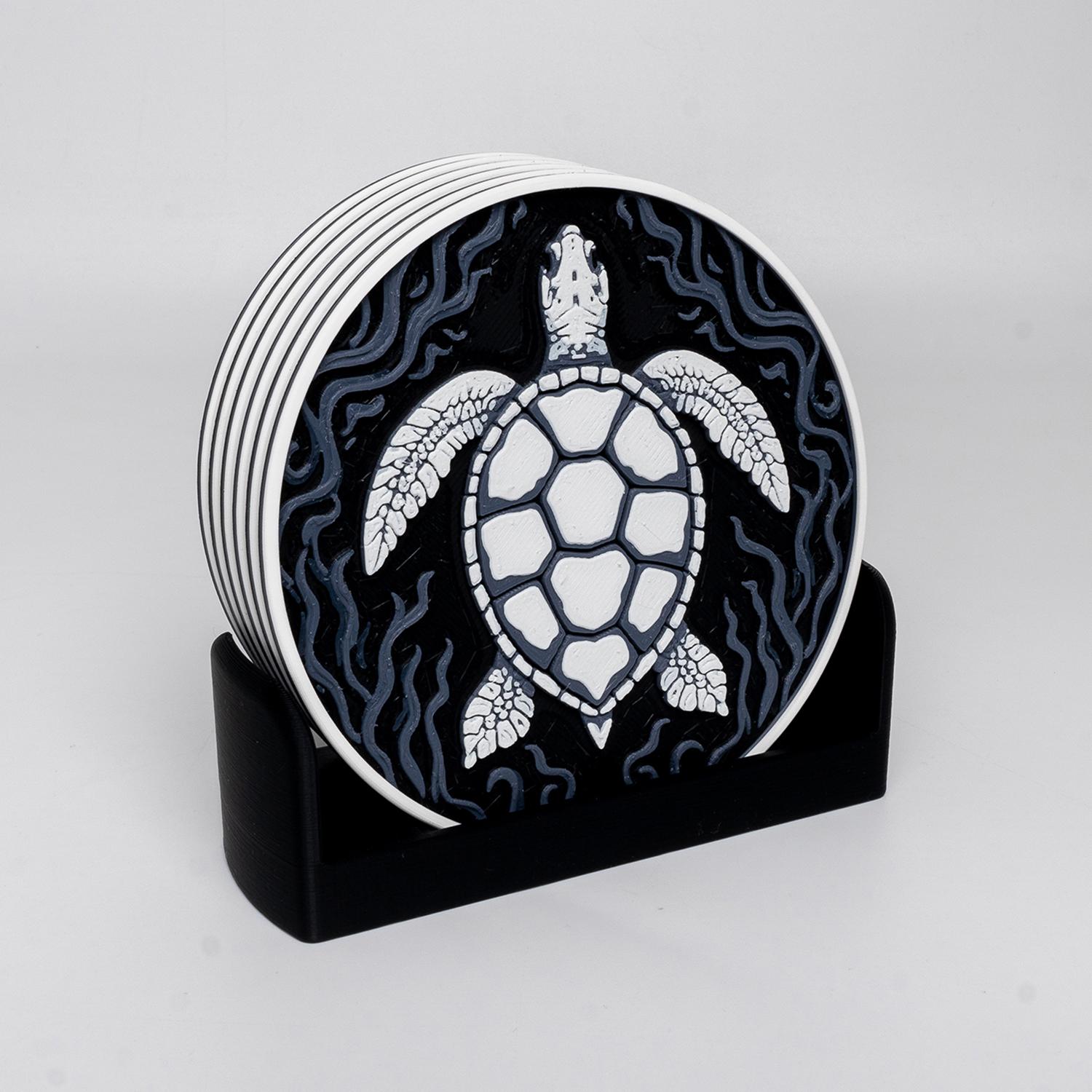 Ocean Wildlife Coasters 3d model