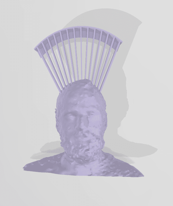 Remix of Zack's Head (w/ man bun) 3d model