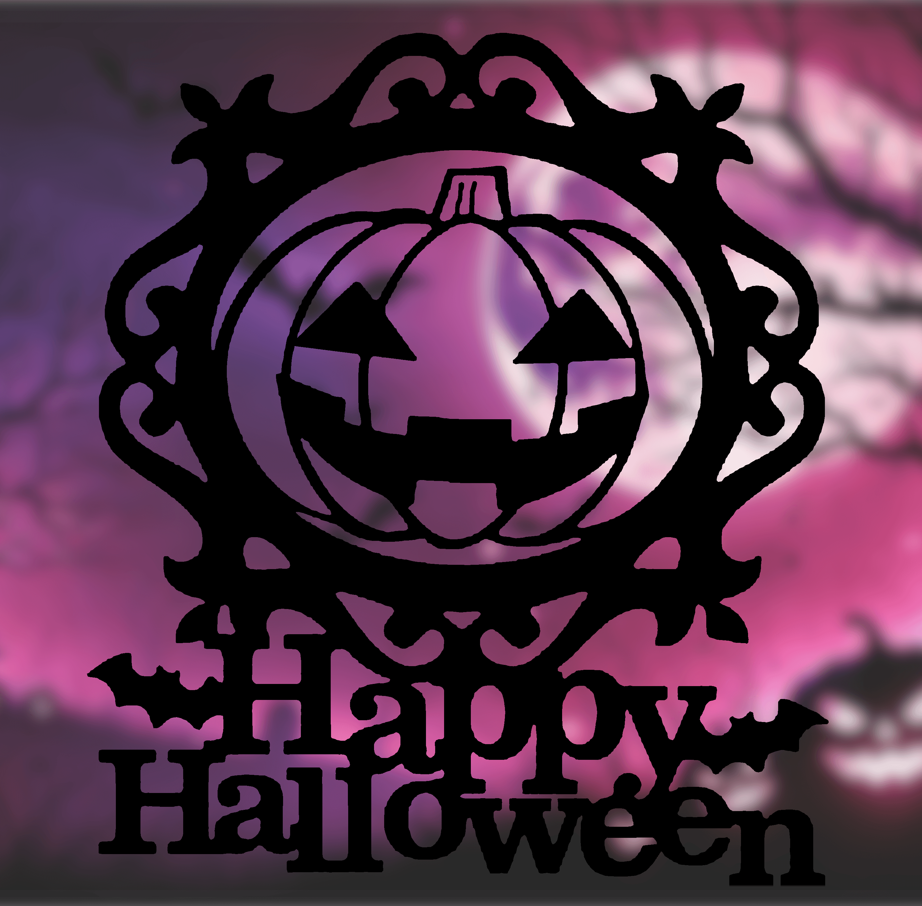 Happy Halloween Pumpkin Sign - 2D Wall Art 3d model