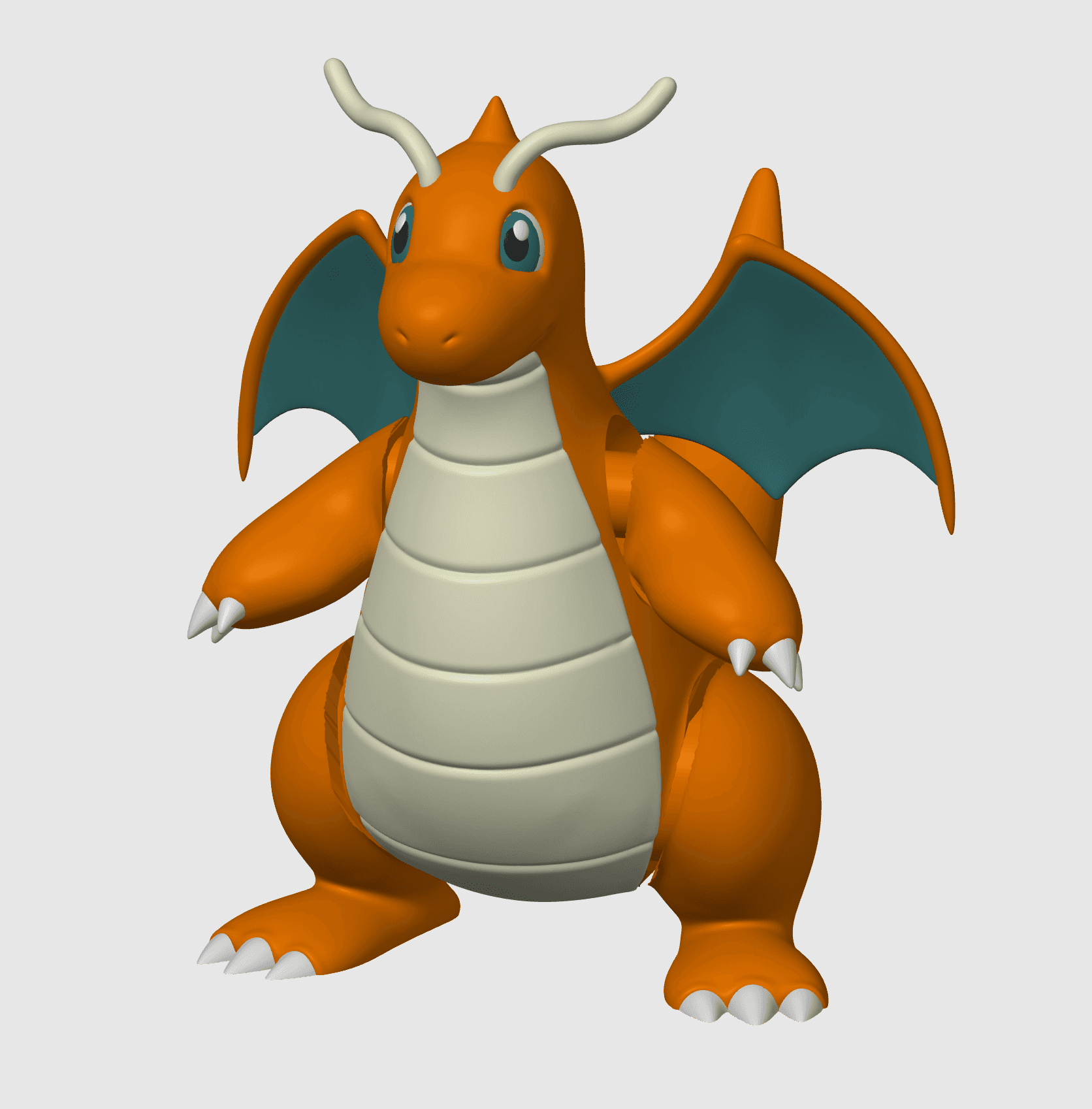 Articulated Dragonite Pokemon (3mf included) 3d model