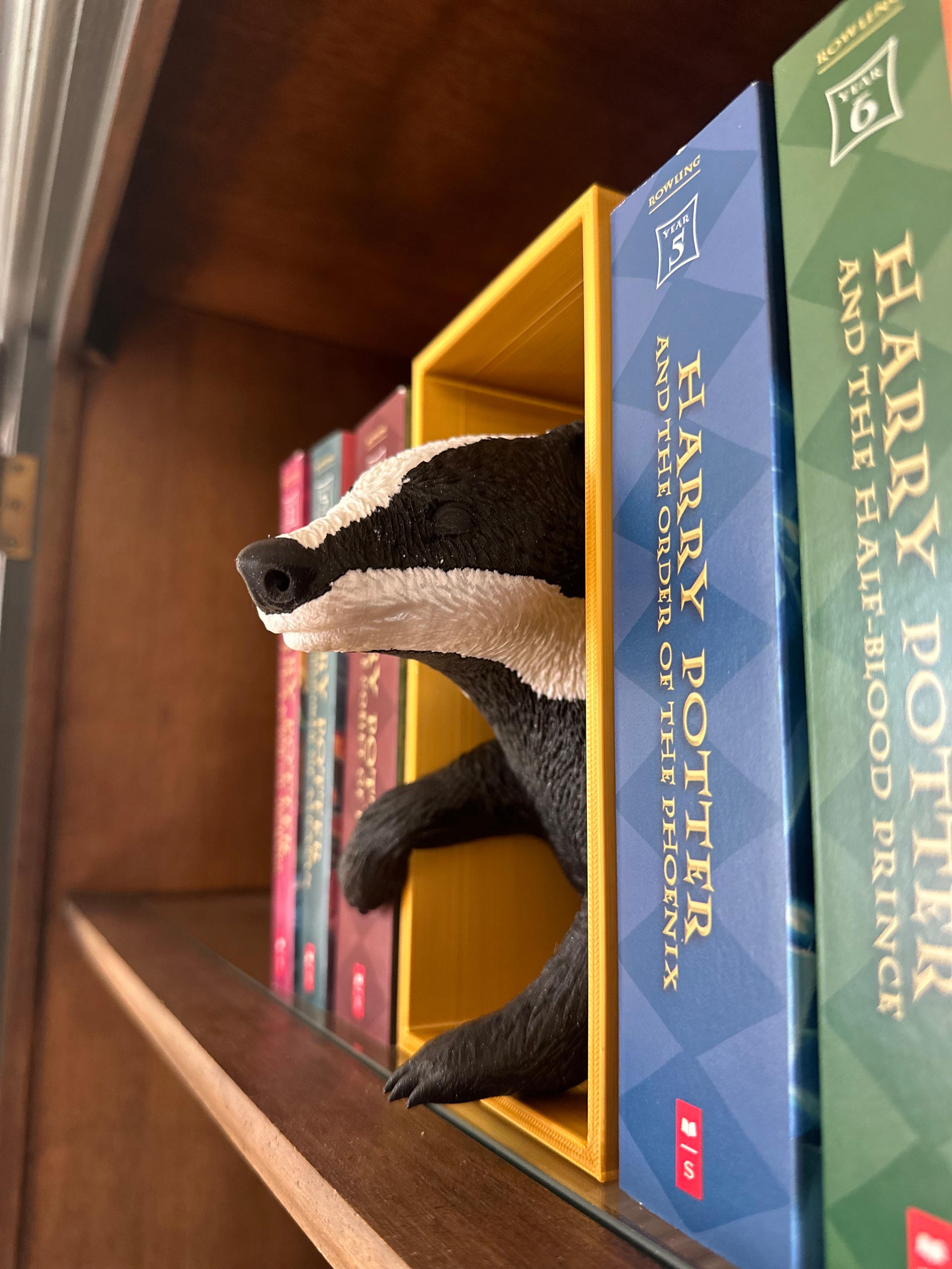 Badger Emerging- Hufflepuff Inspired Book Nook 3d model