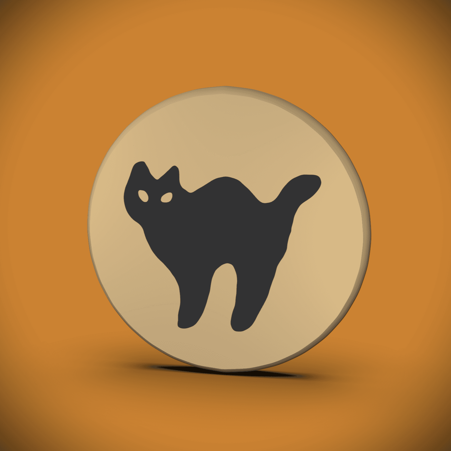 Iconic Cookie Coaster -Cat 3d model