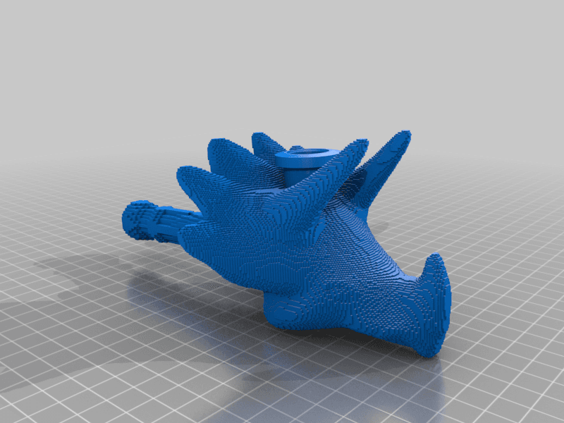 420 Triceratops Voxel spoon Pipe  3d model