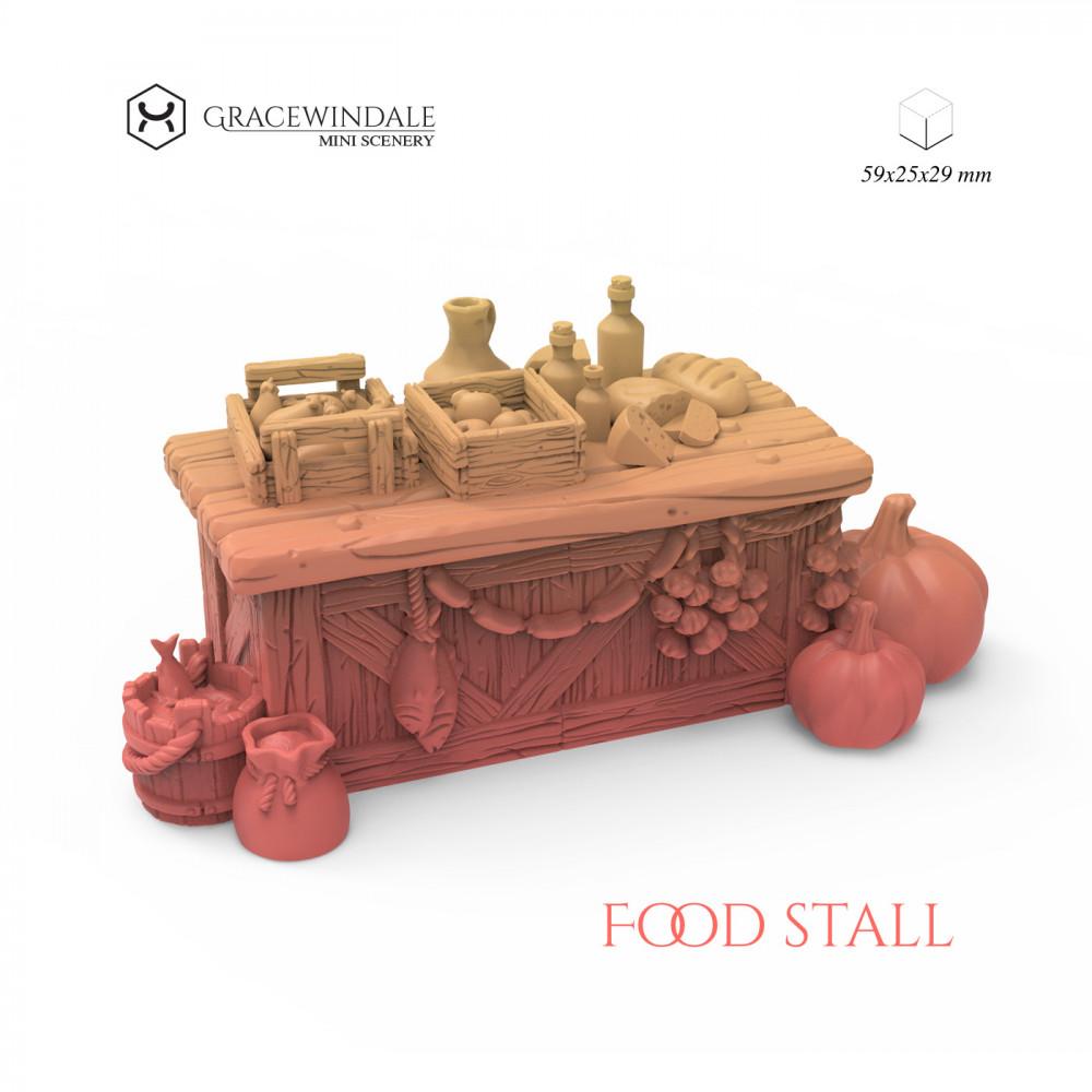 Market Stalls and Goods Set 3d model