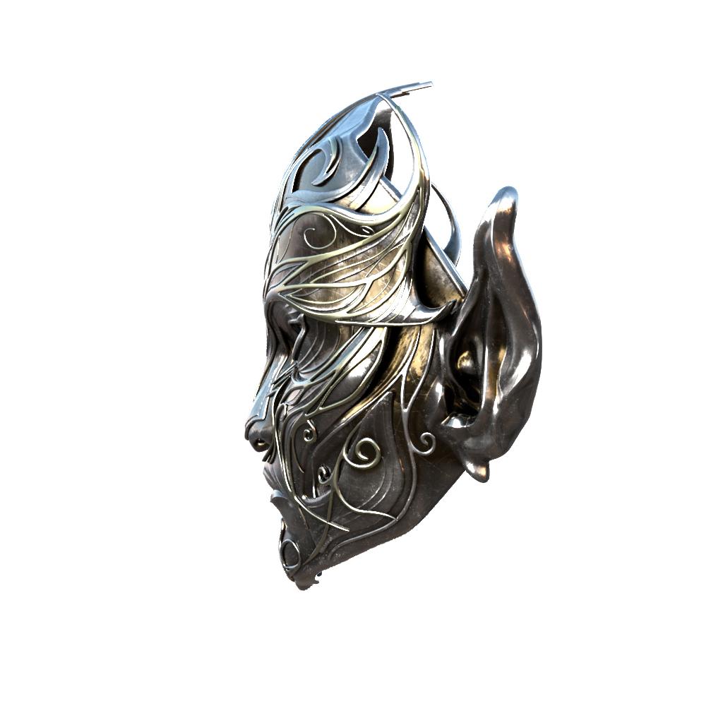 Dark Elf Mask 3d model