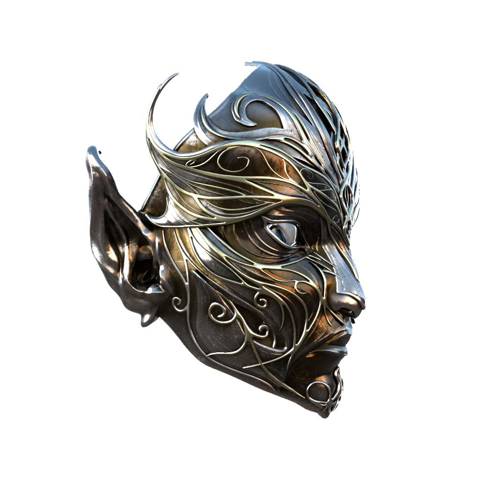 Dark Elf Mask 3d model