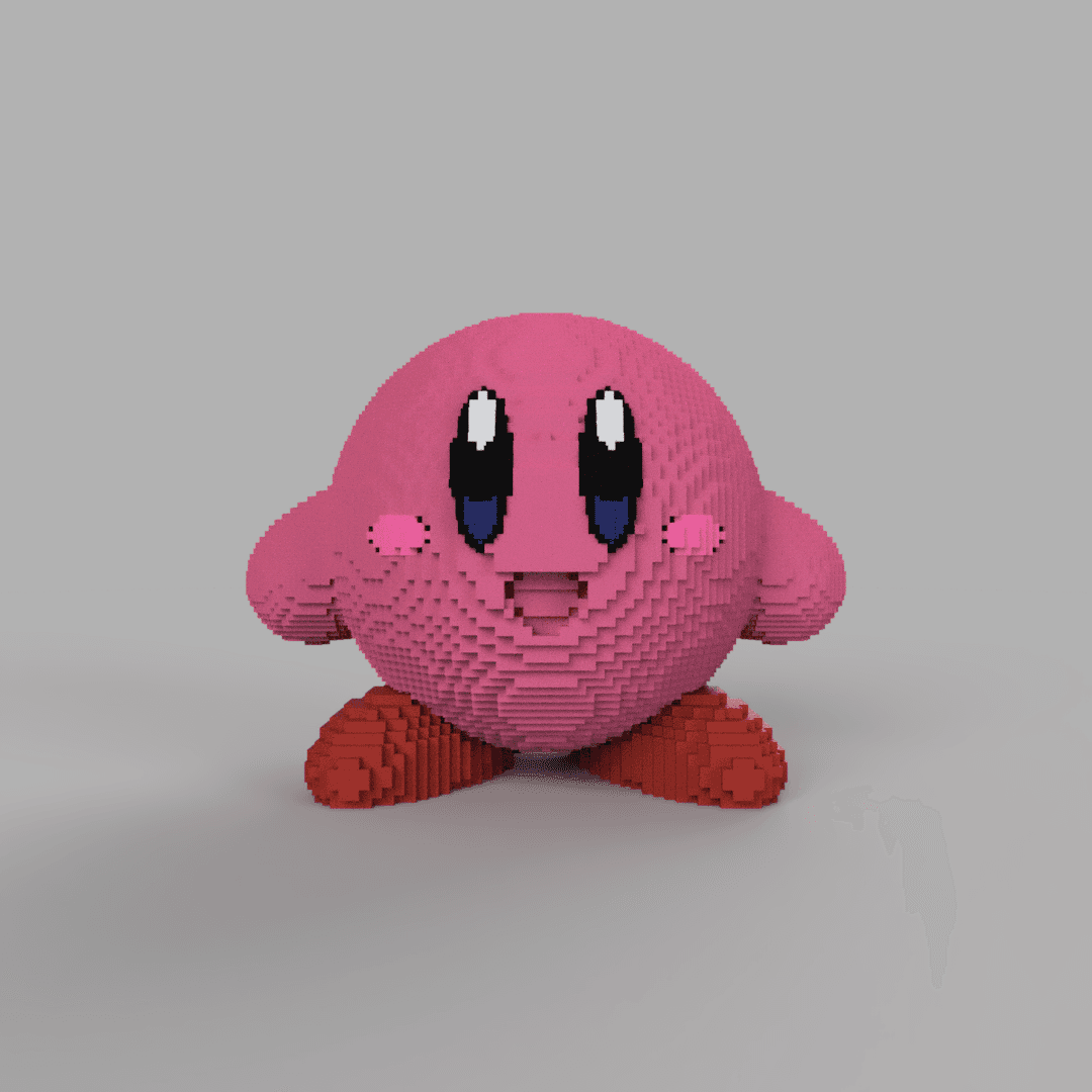 kirby minecraft  3d model