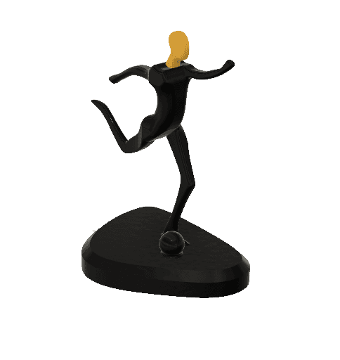 Football Athlete Minimalistic Square 3d model