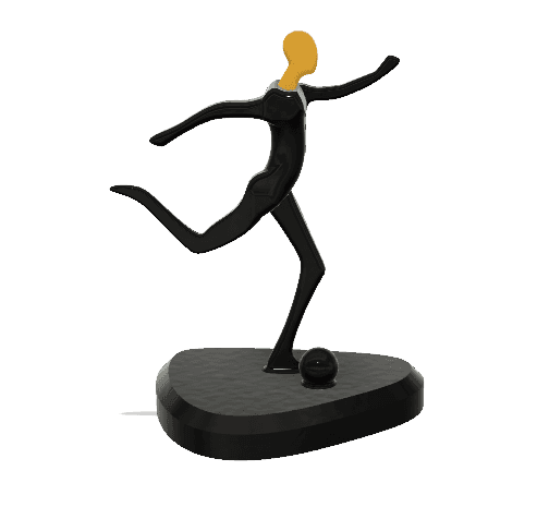 Football Athlete Minimalistic Square 3d model