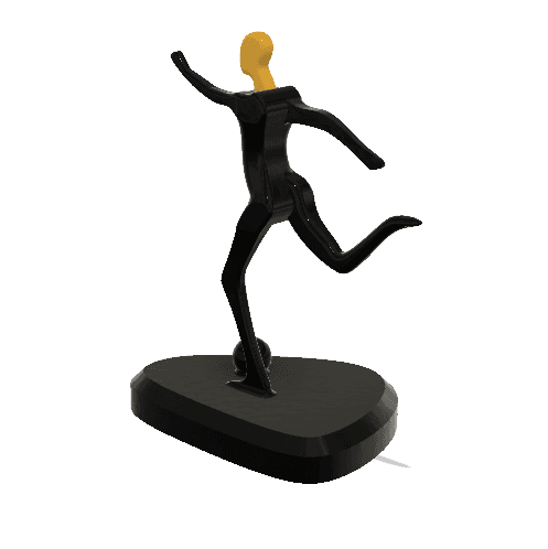 Football Athlete Minimalistic Square 3d model