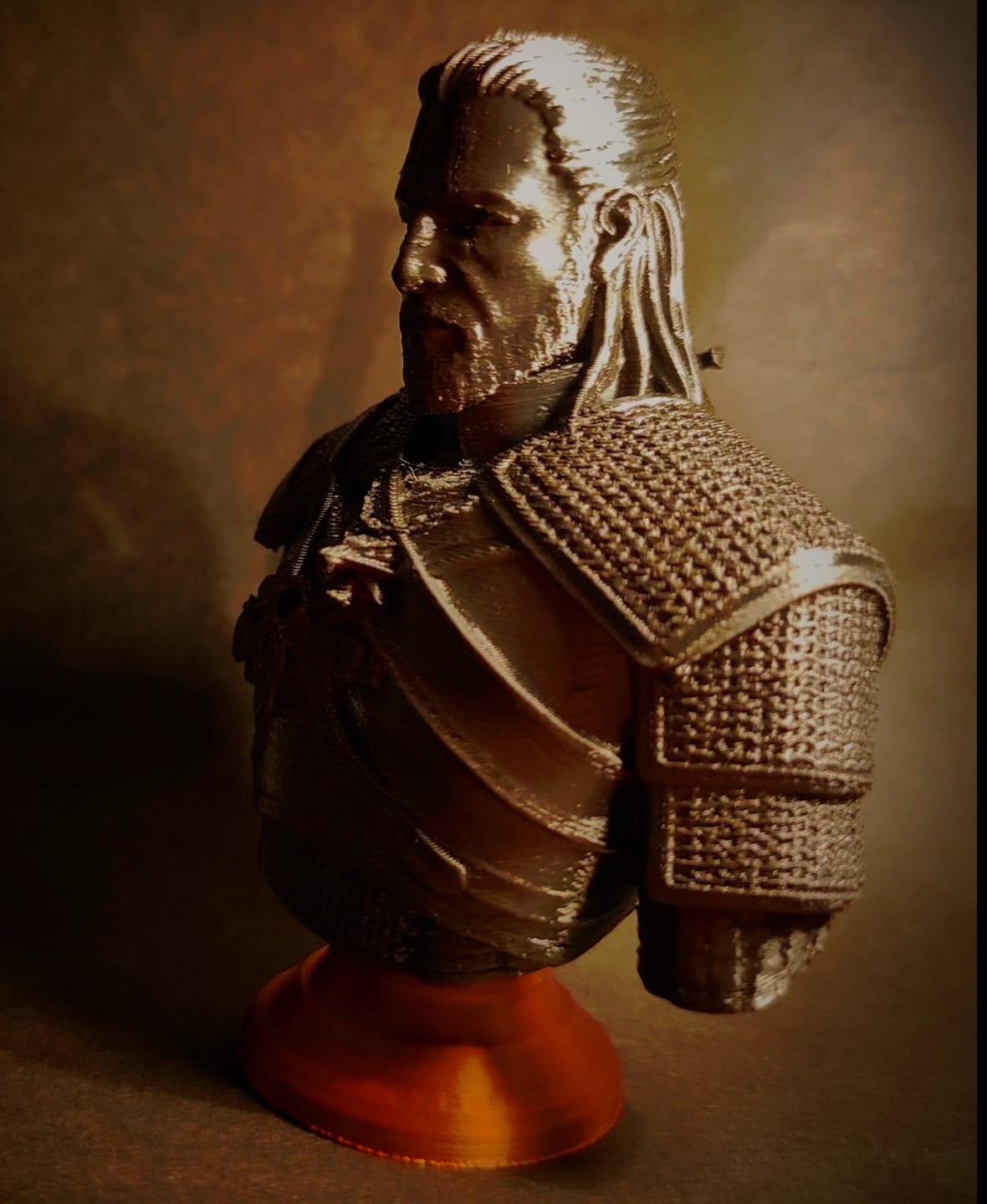 Geralt Of Rivia Bust - The Witcher (Pre-Supported) 3d model