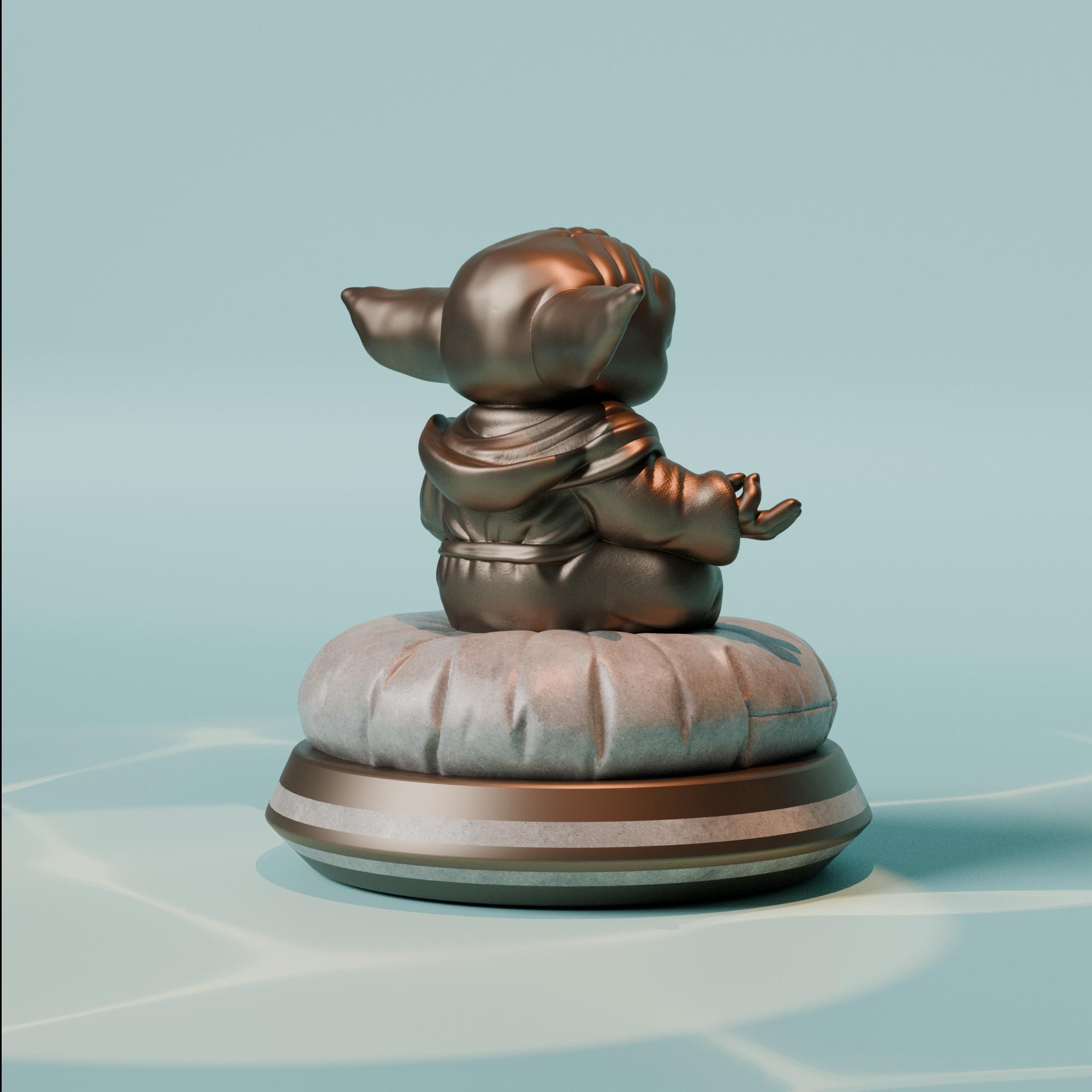 Baby Grogu - Baby Yoda -  Premium Version 3d model