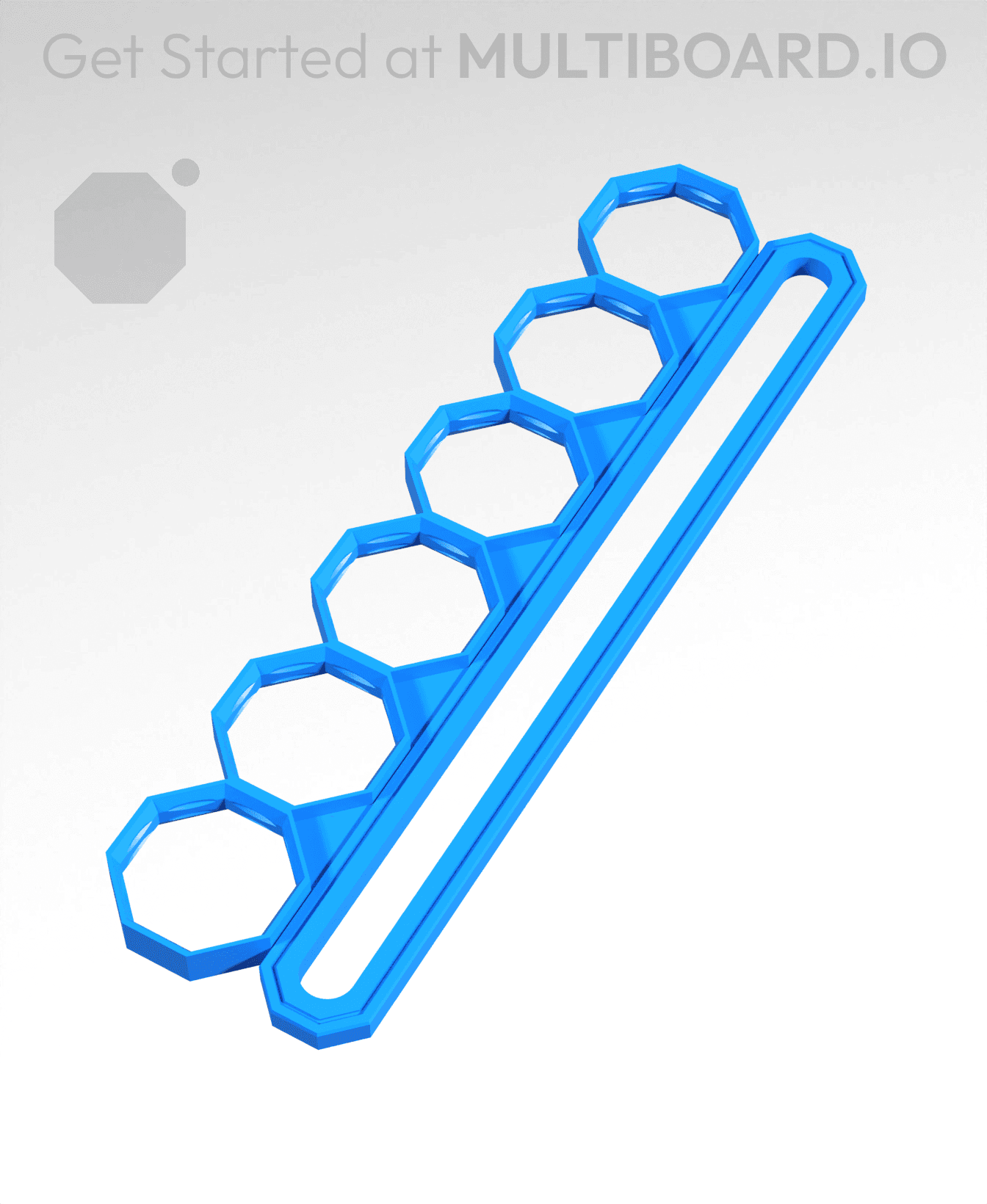 6 Big Holes, Small Sliding Bar 3d model