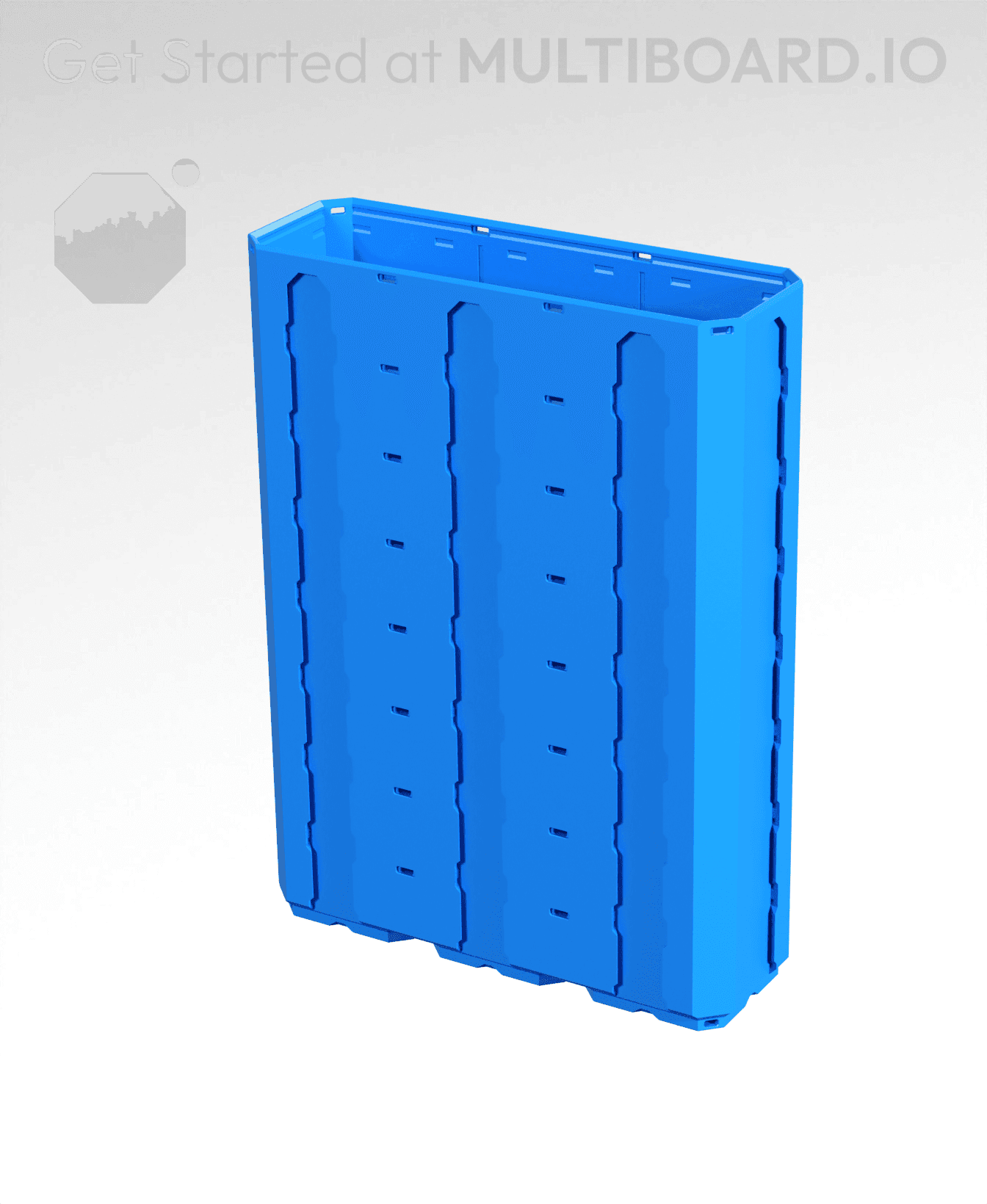 3x1x4 - Topped Multipoint Rail - Multibin Shell 3d model