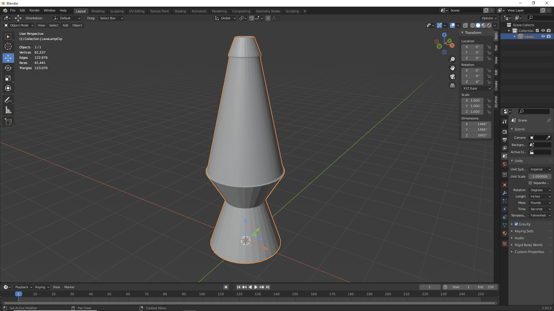 Lava Lamp Clip 3d model