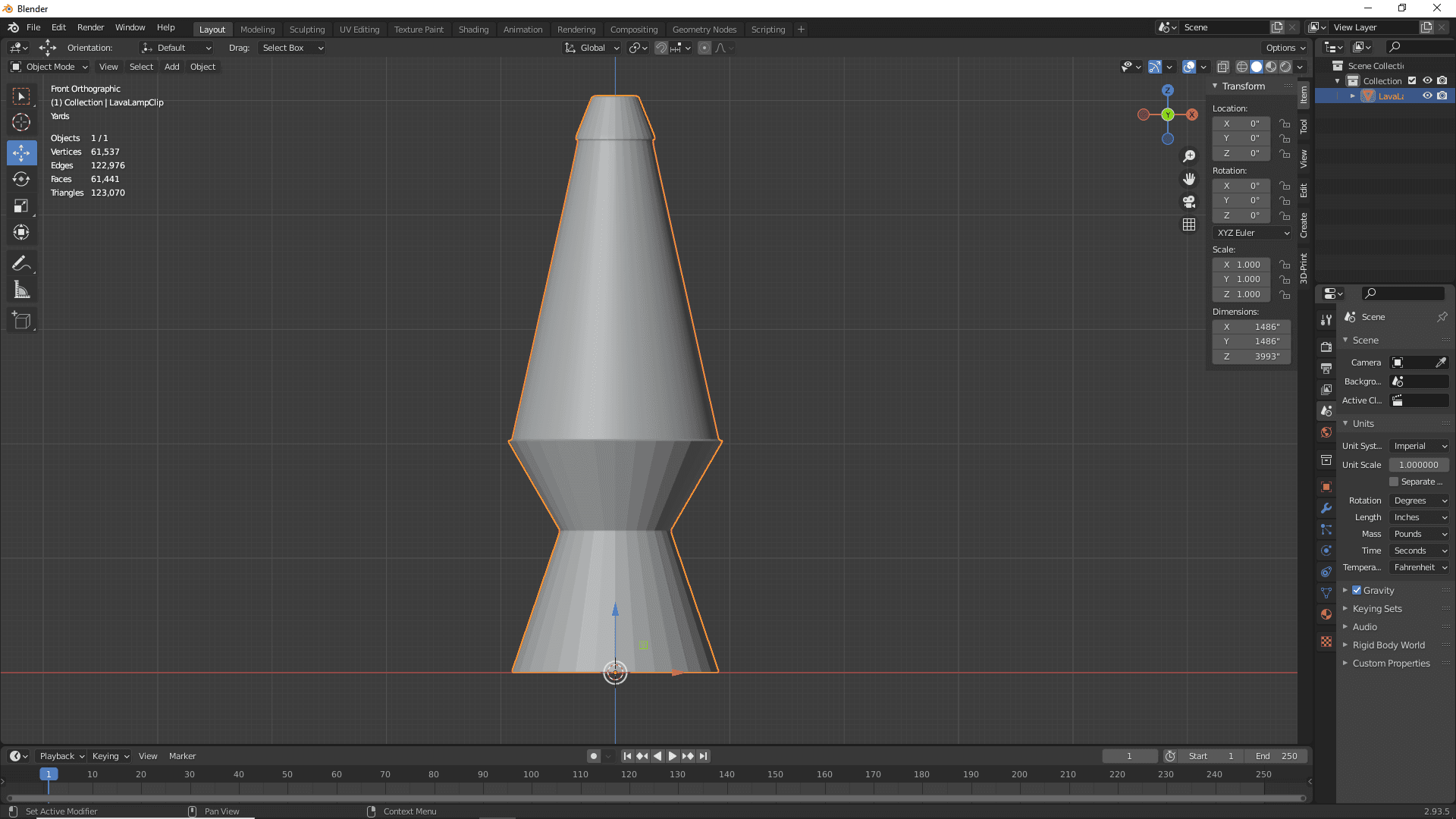 Lava Lamp Clip 3d model