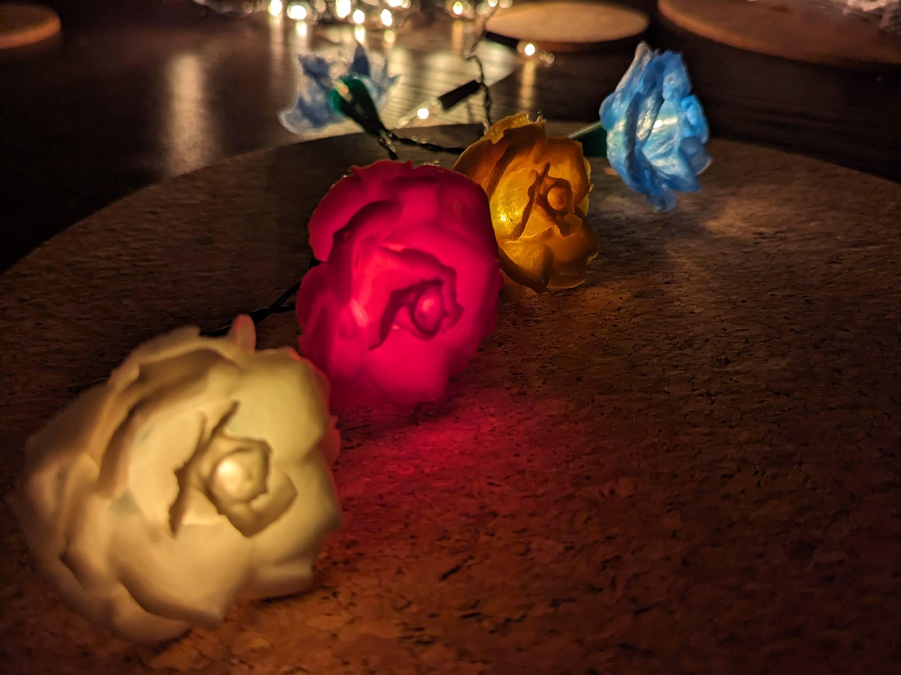 Rose Lights - clip on fairy light covers 3d model