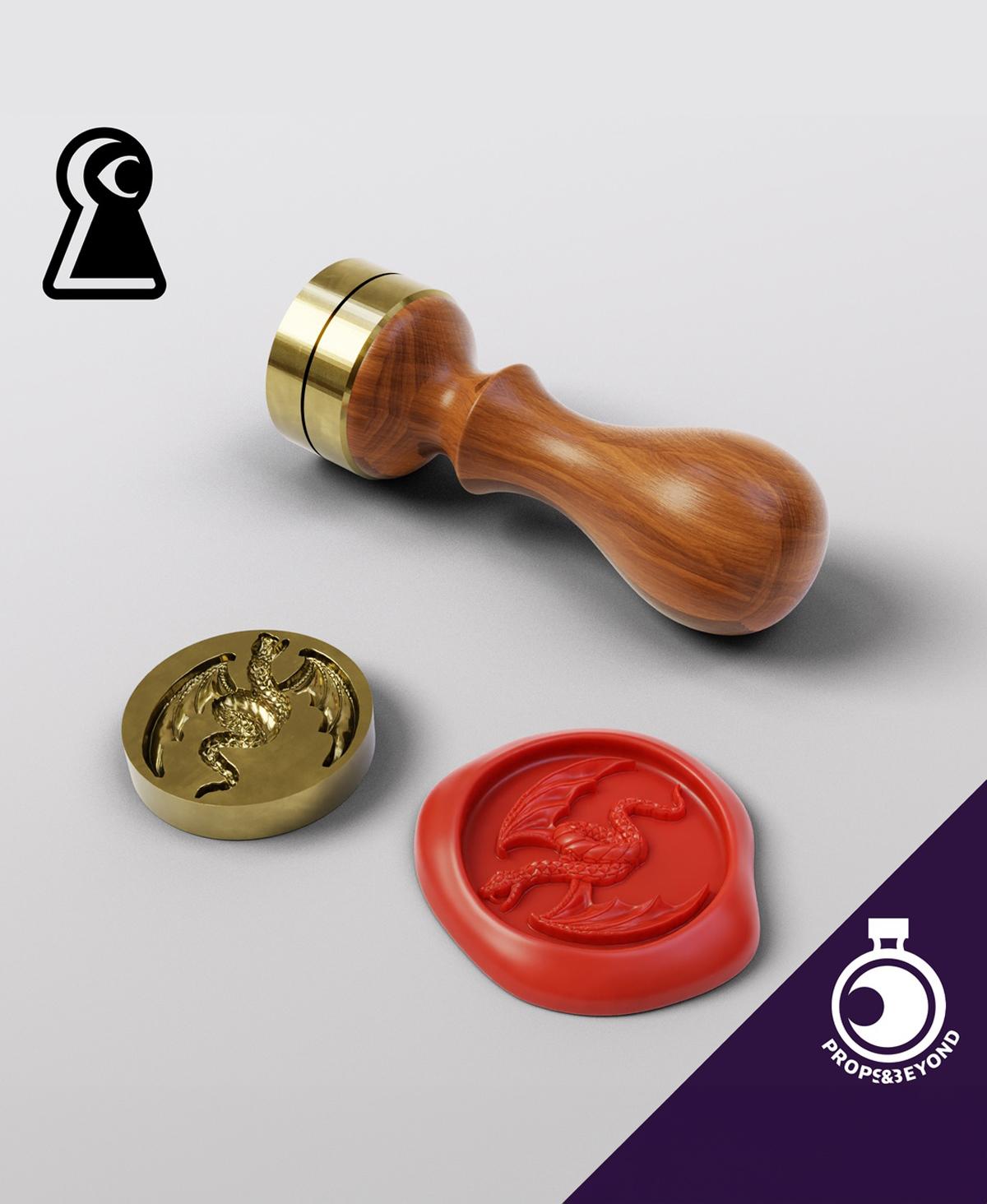 Wax Seal - Flying Serpent 3d model