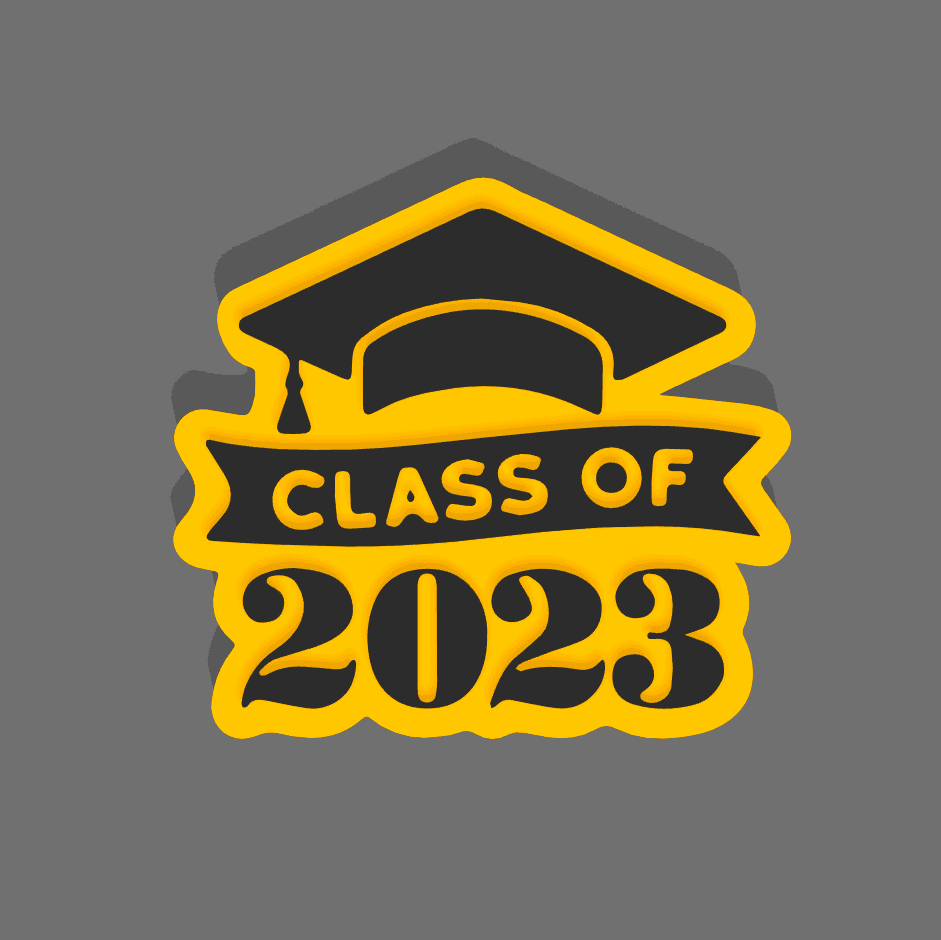 Class of 2023 Cake Topper 3d model