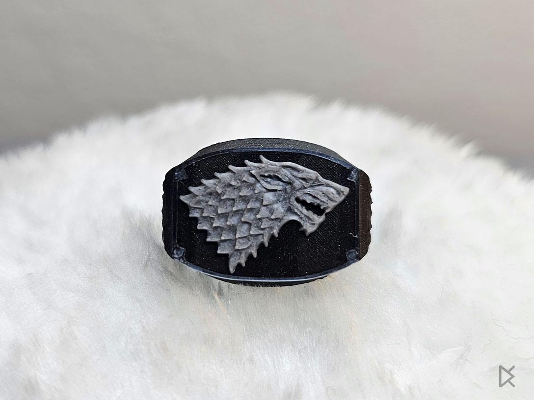 House Stark Ring Signet - Game of Thrones 3d model