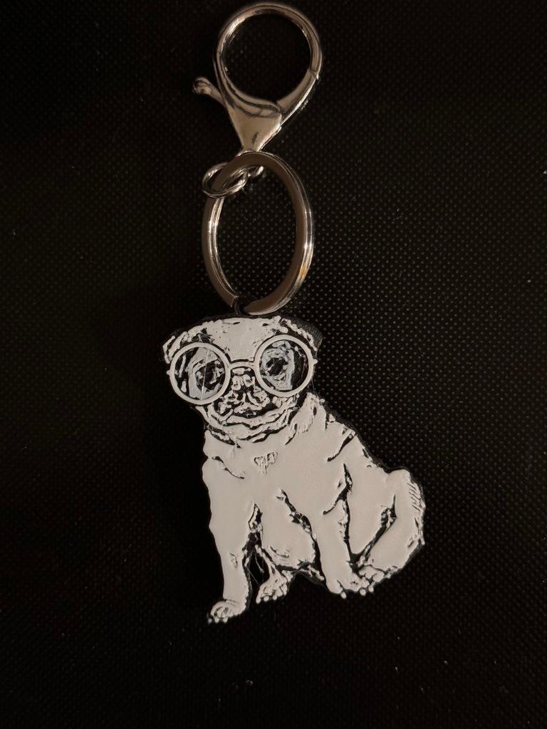 Pug Keychain 3d model