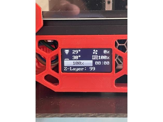 Voron 0 Front Left Skirt With SH1106 1.3" OLED 3d model